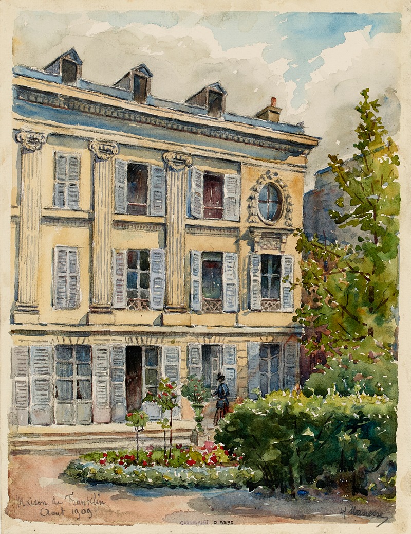 Georges-Henri Manesse - Maison de Franklin, rue raynouard à Passy