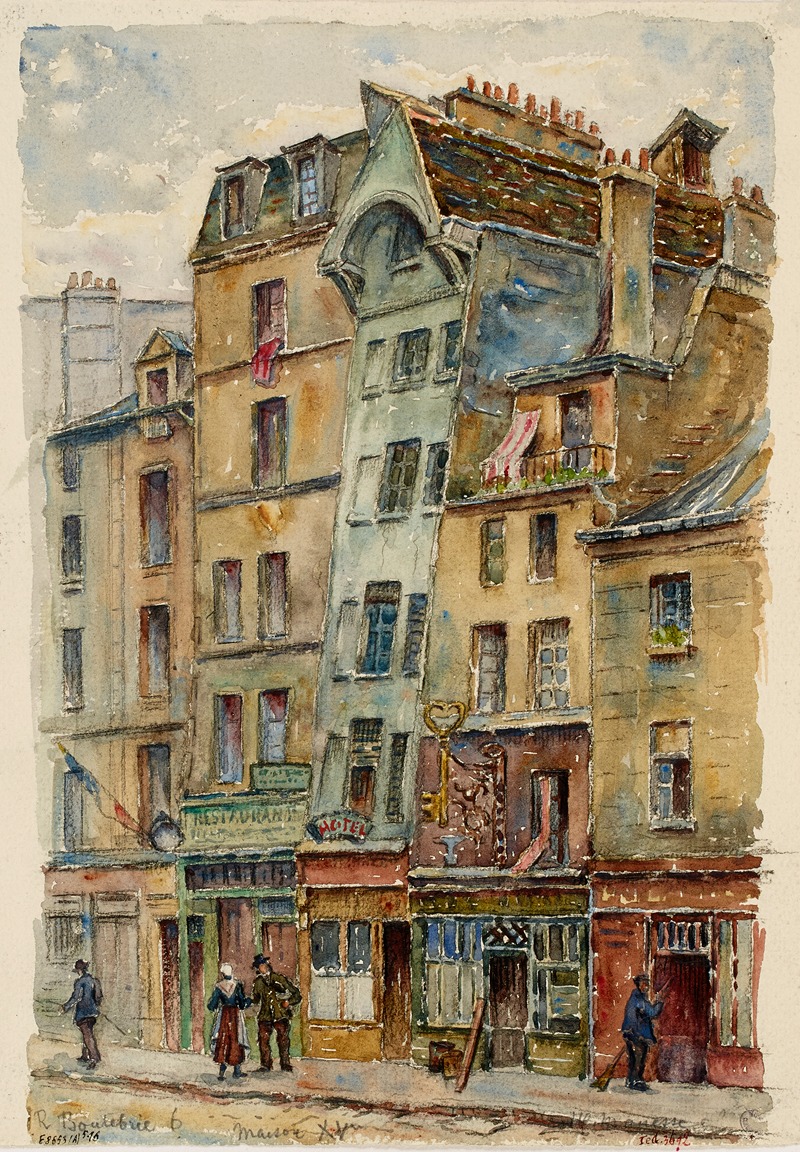 Georges-Henri Manesse - Vieille maison du XVè siècle, 6 rue Boutebrie