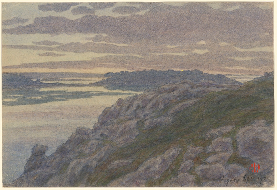 Henri Rivière - Crépuscule à Landiris, Loguivy