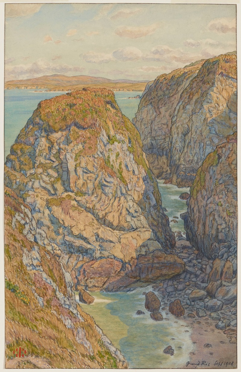 Henri Rivière - Falaises du Grand Ris. (Baie de Douarnenez)