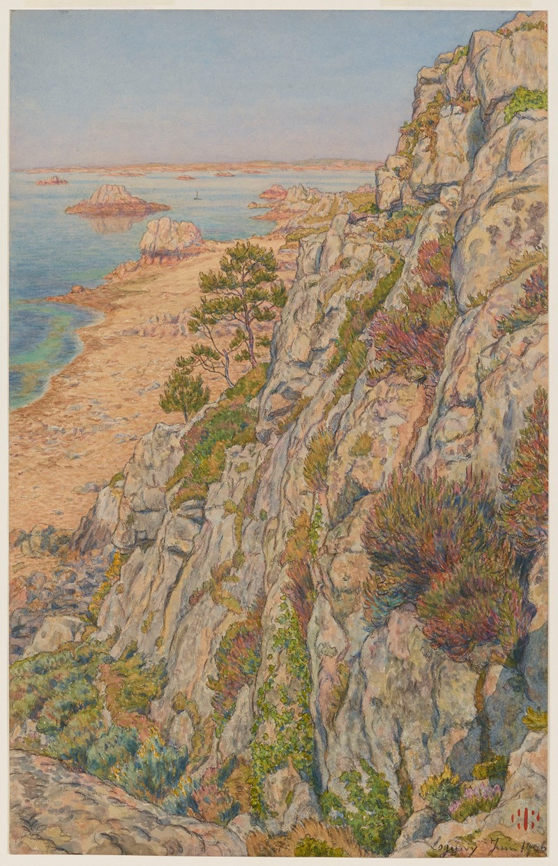 Henri Rivière - Roc Neveu – La falaise de l’oiseau. Loguivy