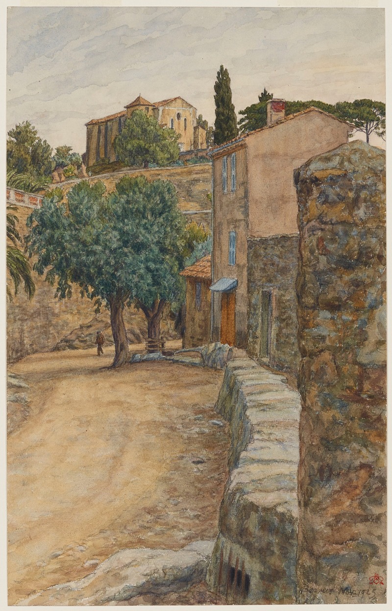 Henri Rivière - Rue à Bormes