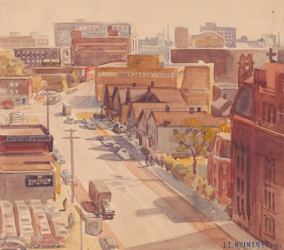 James C. Kulhanek - E18th street Looking South from Plain Dealer Building Cleveland Ohio