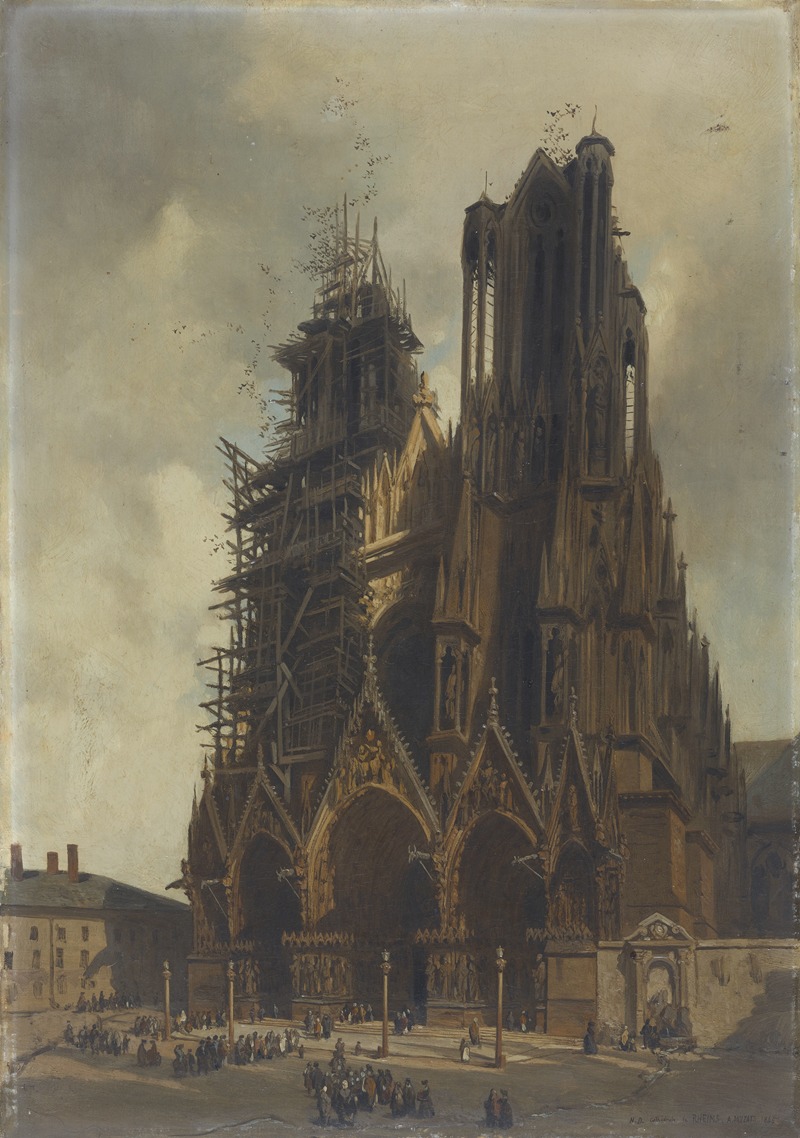 Adrien Dauzats - La Cathédrale de Reims