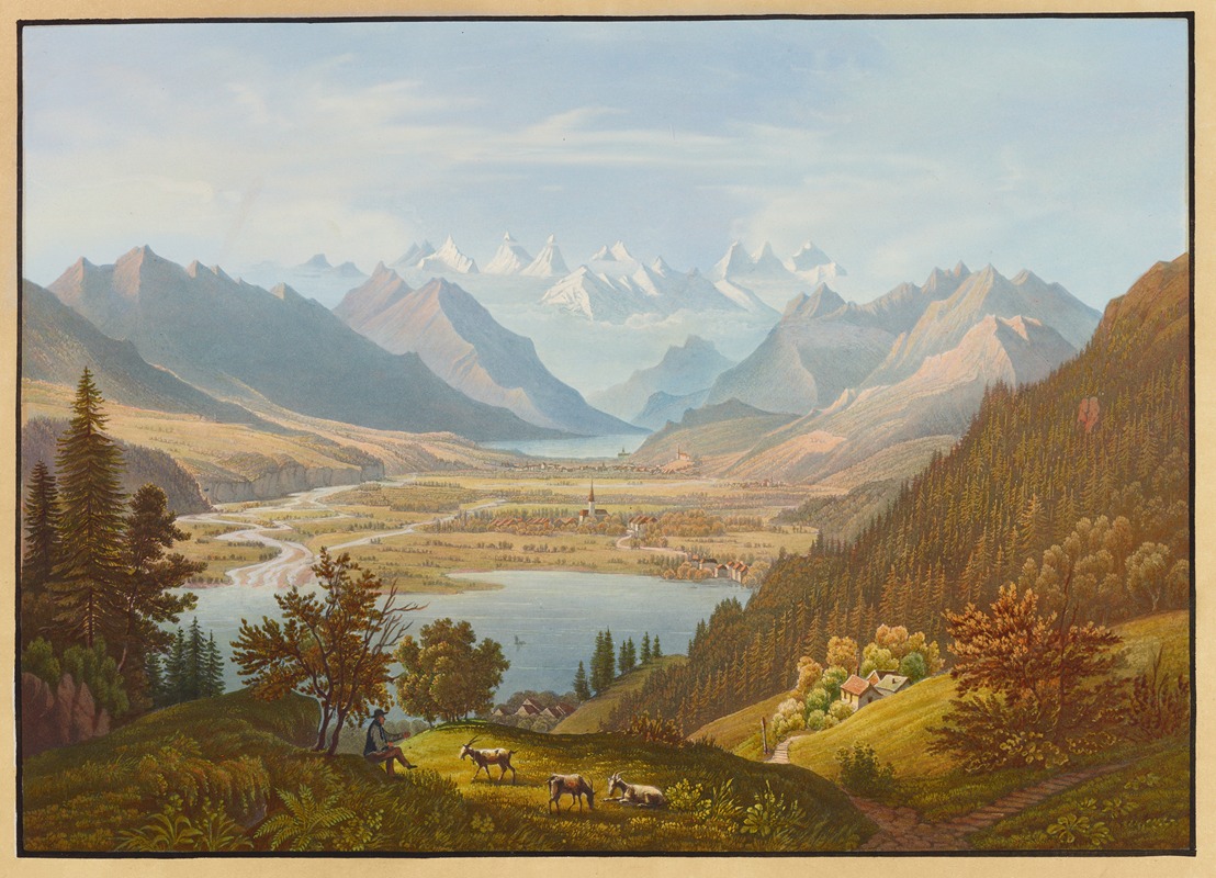 Anton Winterlin - Vue vers Alpnach et Sarnen