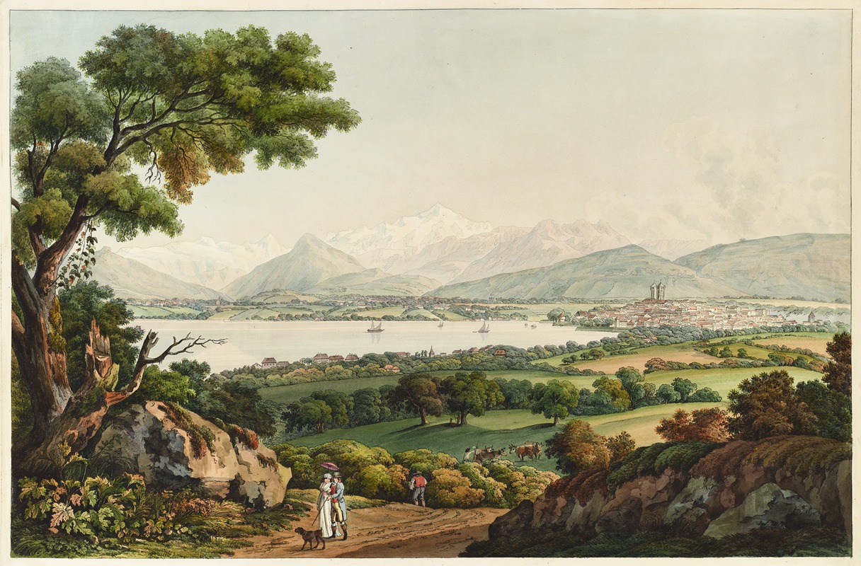 Carl Ludwig Hackert - Vue de Genève et du Mont-Blanc