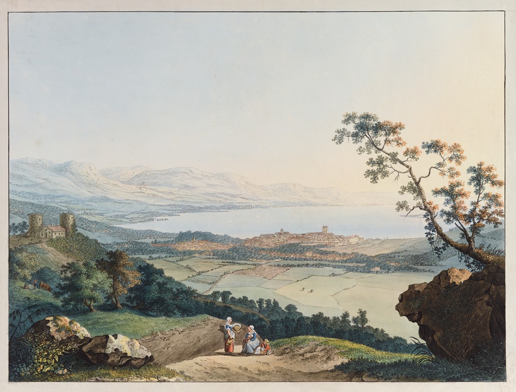 Carl Ludwig Hackert - Vue de Genéve pris depuis Saconex en Savoie