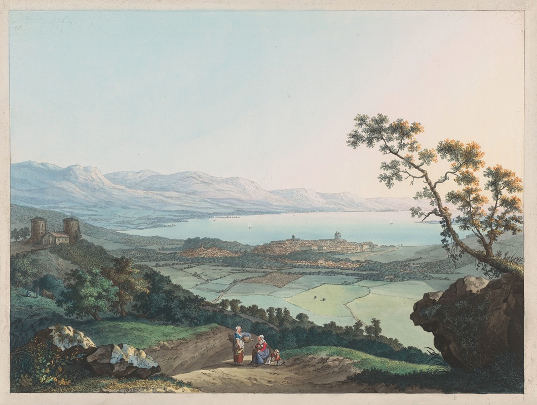 Carl Ludwig Hackert - Vue de Genève pris depuis Saconex en Savoie