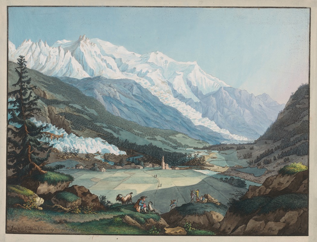 Carl Ludwig Hackert - Vue de la Valée de Chamouny pris pres d’Argentière