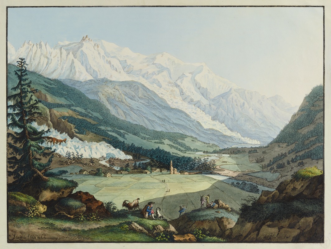 Carl Ludwig Hackert - Vue de la Valée de Chamouny pris prés d’Argentiere