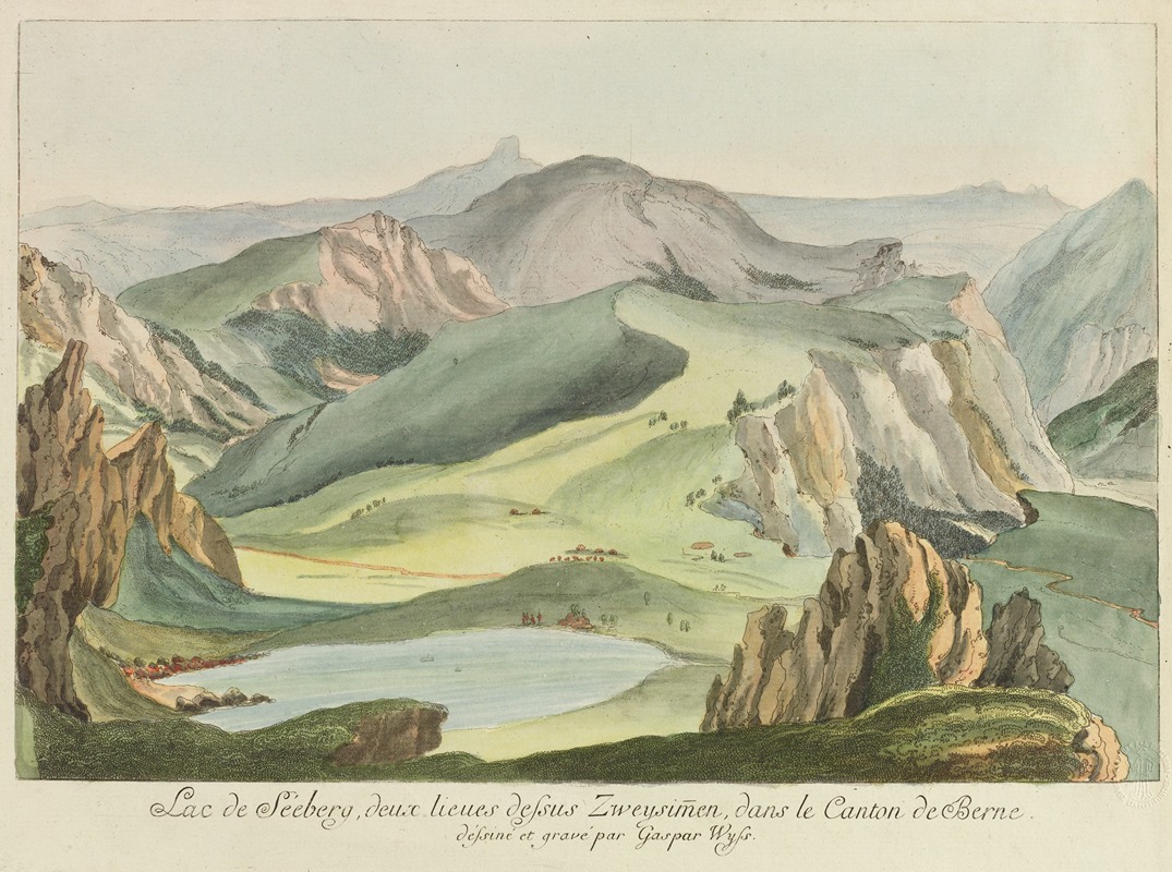 Caspar Leontius Wyss - Lac de Séeberg, deux lieues dessus Zweysimmen, dans le Canton de Berne