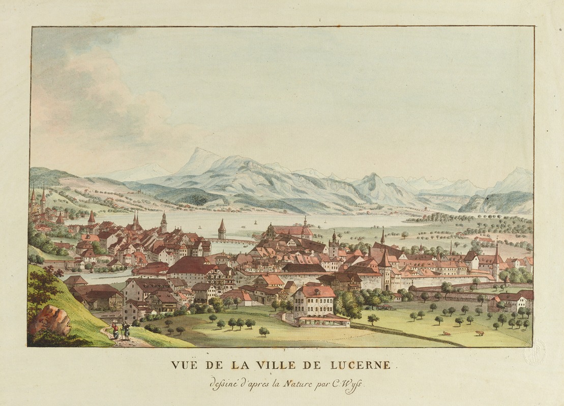 Caspar Leontius Wyss - Vue de la Ville de Lucerne