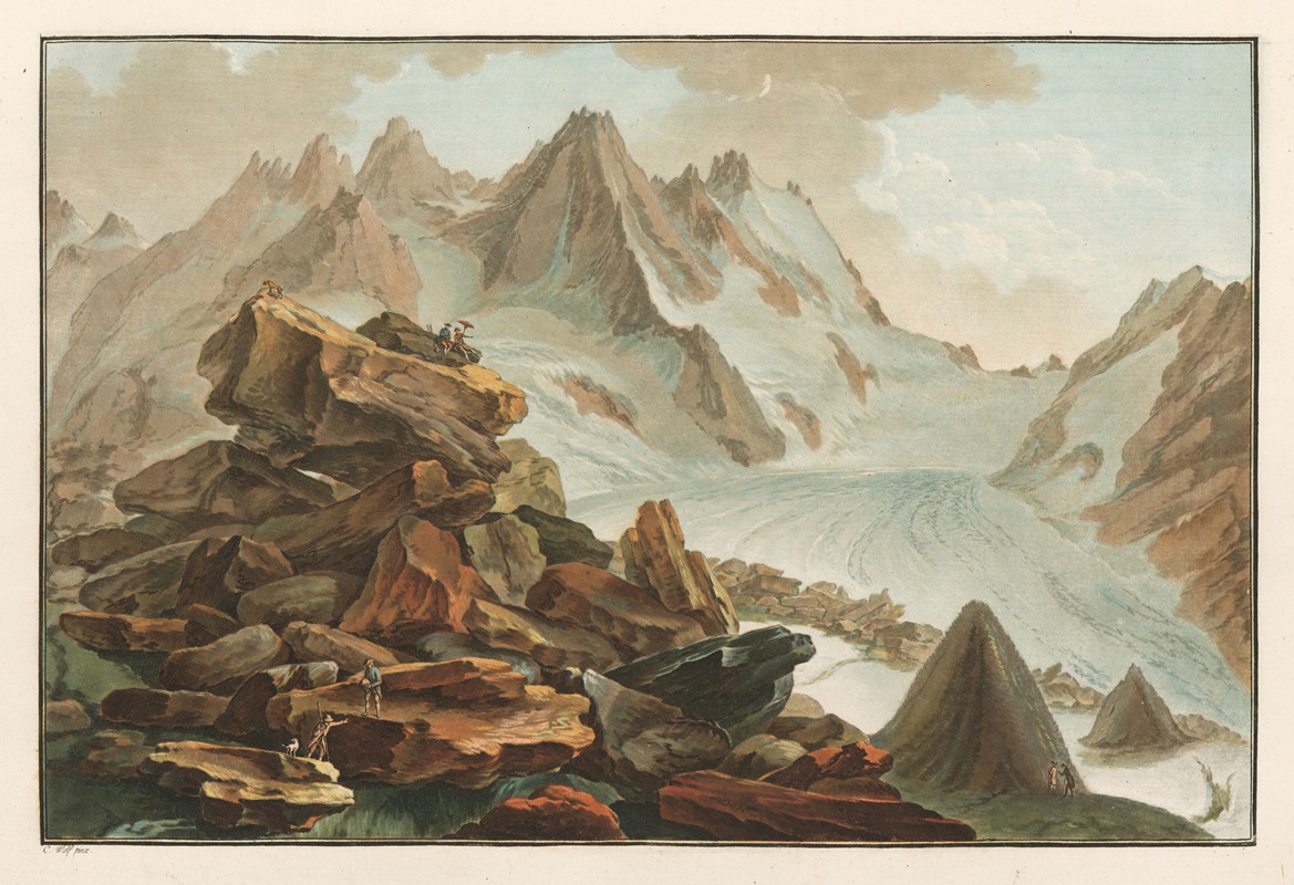 Caspar Wolf - Glacier de Lauteraar Canton de Berne Province d’Oberhasli