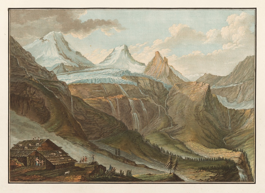 Caspar Wolf - Vue de Breit-Lauwinen Contre le Glacier du Breithorn