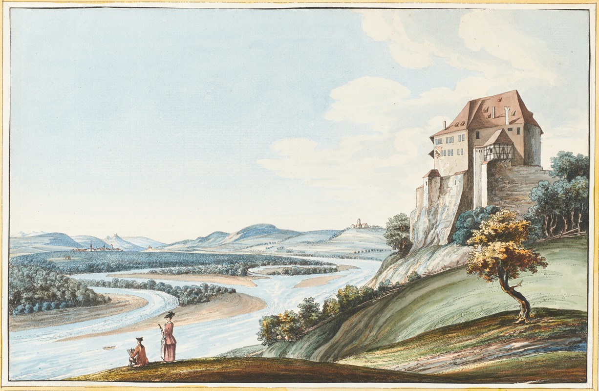 Caspar Wolf - Vue du Chateau de Biberstein dans le Canton de Berne