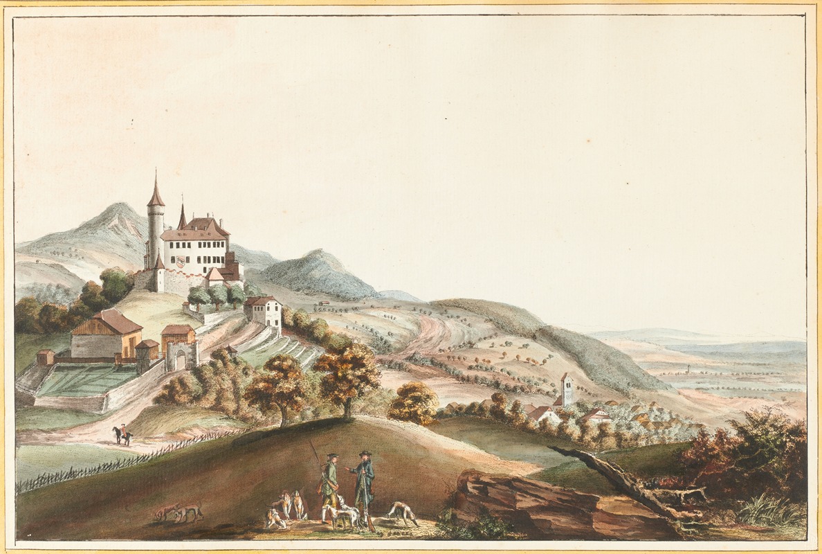 Caspar Wolf - Vue du Chateau de Bipp dans le Canton de Berne