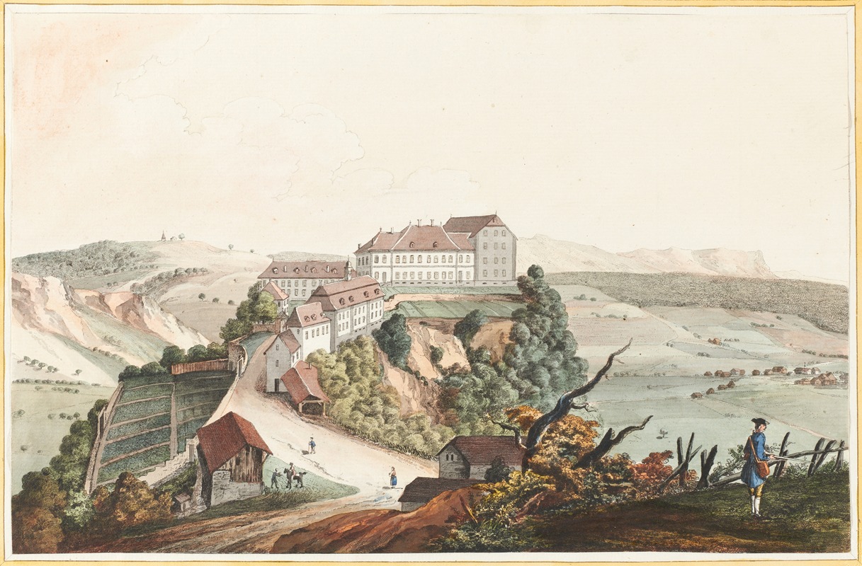 Caspar Wolf - Vue du Chateau de Thorberg dans le Canton de Berne