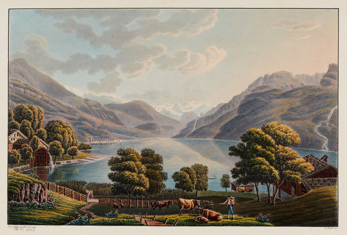 David Alois Schmid - Le lac de Brienz vers le Giessbach