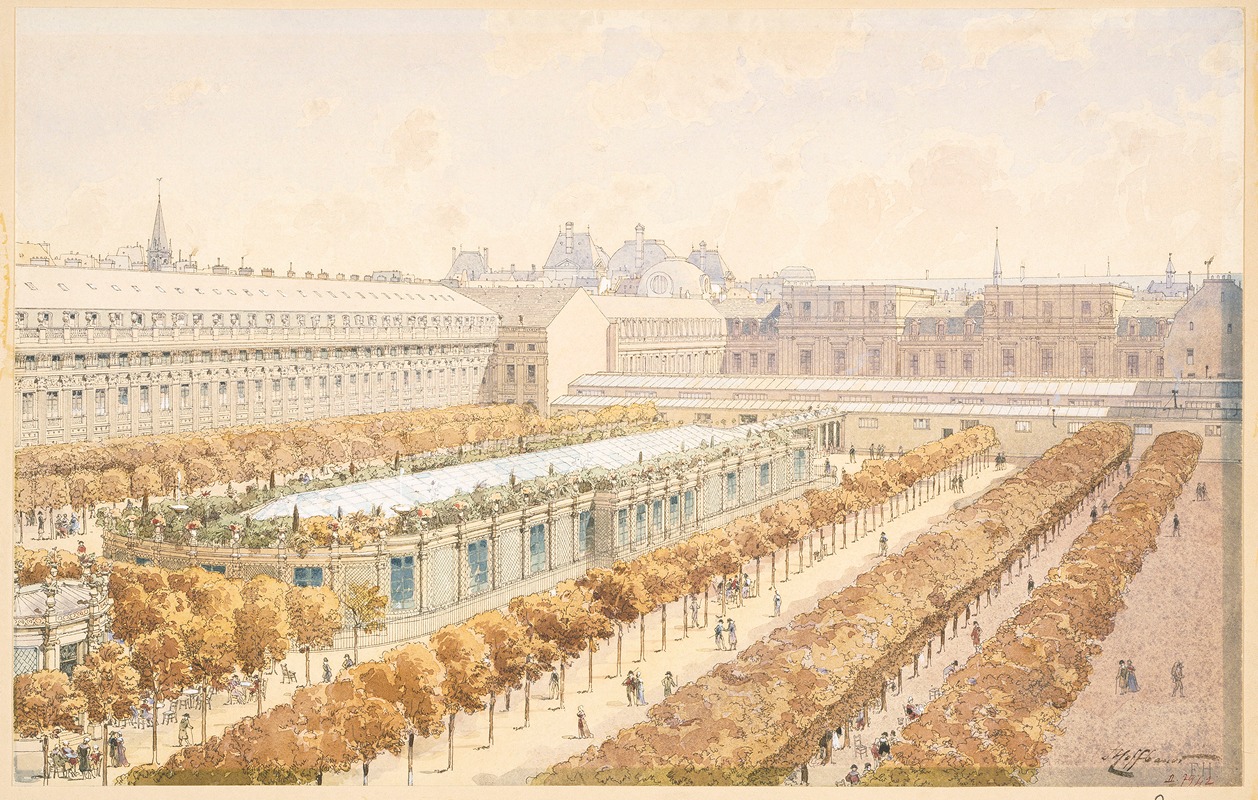 Fédor Hoffbauer - Le Palais Royal en 1794