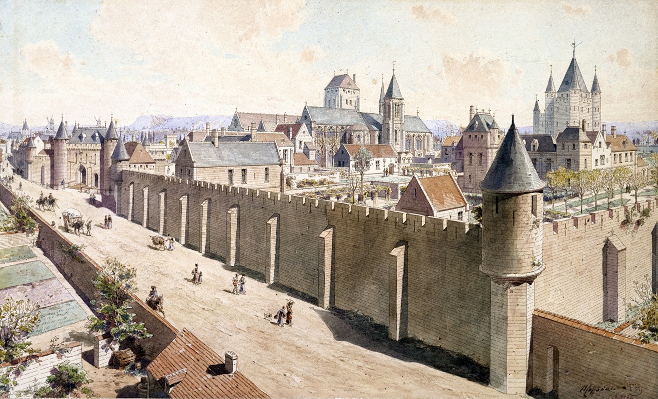 Fédor Hoffbauer - Le Temple en 1450