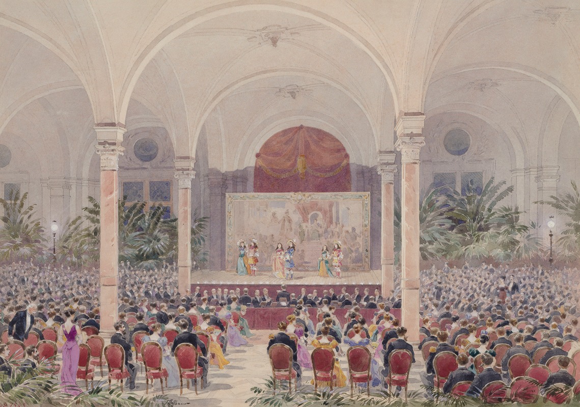 Fédor Hoffbauer - Représentation dans la salle des Prévôts à l’Hôtel de Ville, 4ème arrondissement Fêtes Franco-Russes à Paris le 20 oct