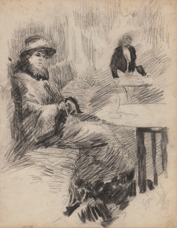 James Ensor - Woman at a Table in a Café