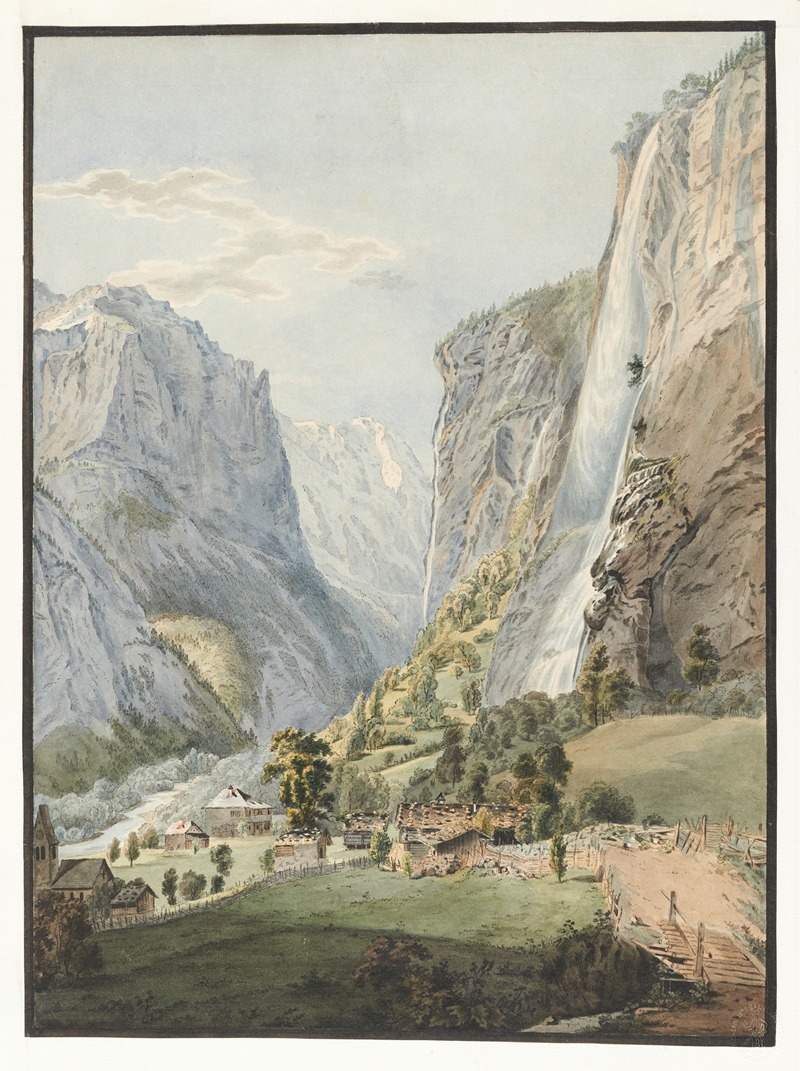 Franz Niklaus König - La Chute du Staubbach, dans la Vallée de Lauterbrunnen