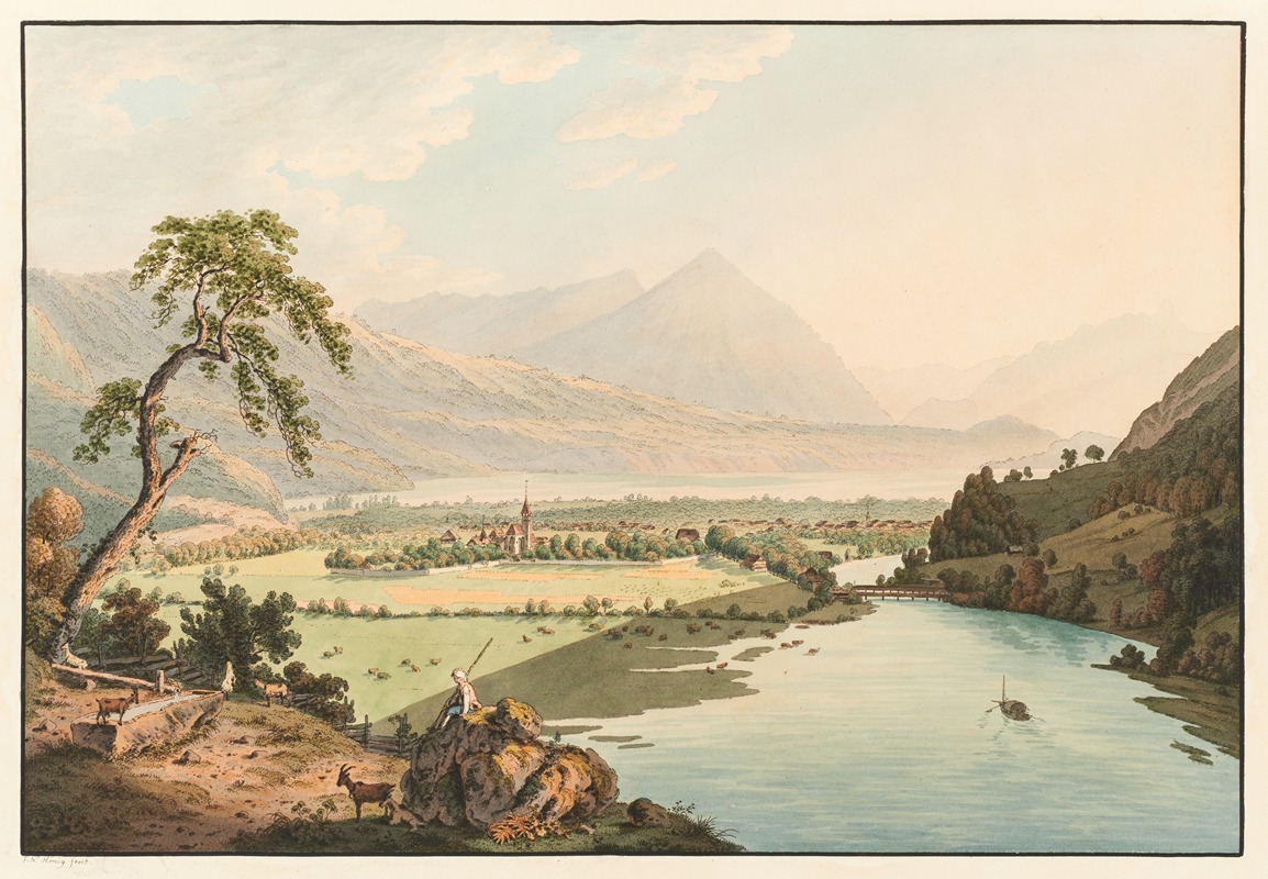 Franz Niklaus König - Vue d’Interlaken