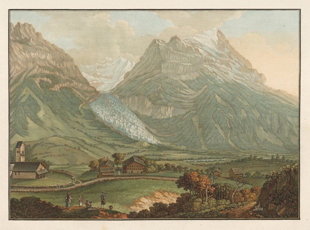 Friedrich Rosenberg - Glacier inferieur de la Vallée du Grindelwald dans le Canton de Berne