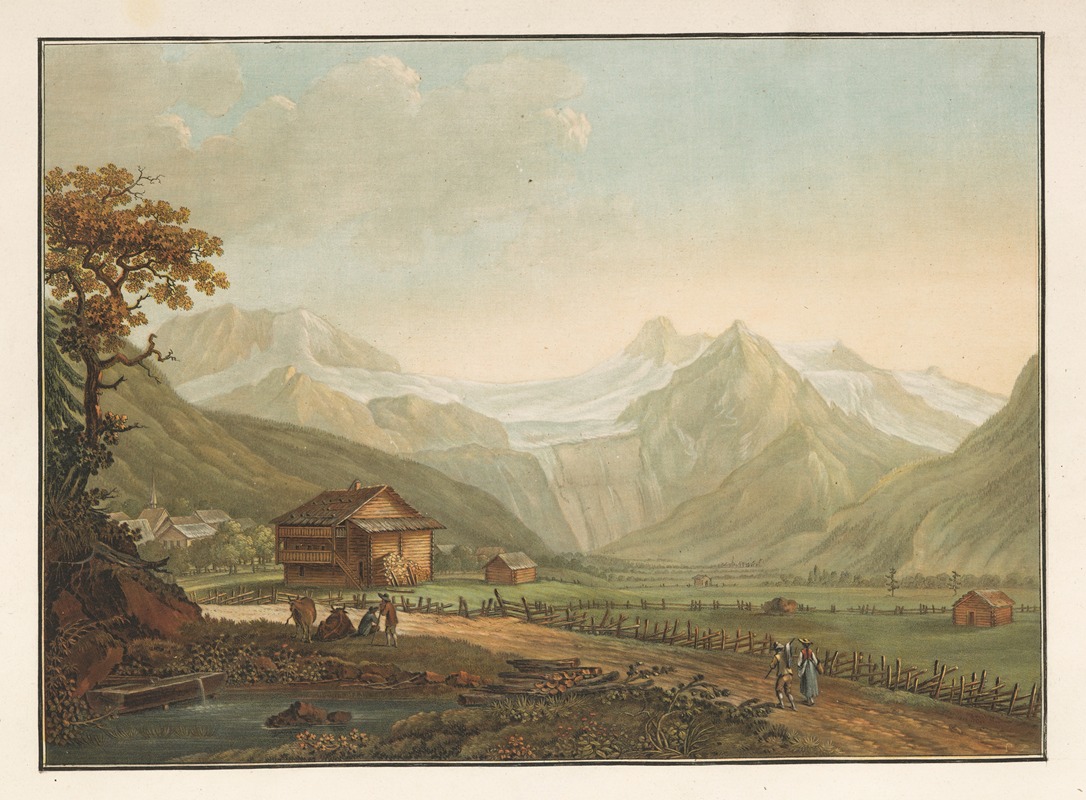 Friedrich Rosenberg - Vallon de Lenk et glacier du Ratzliberg dans le Simmenthal