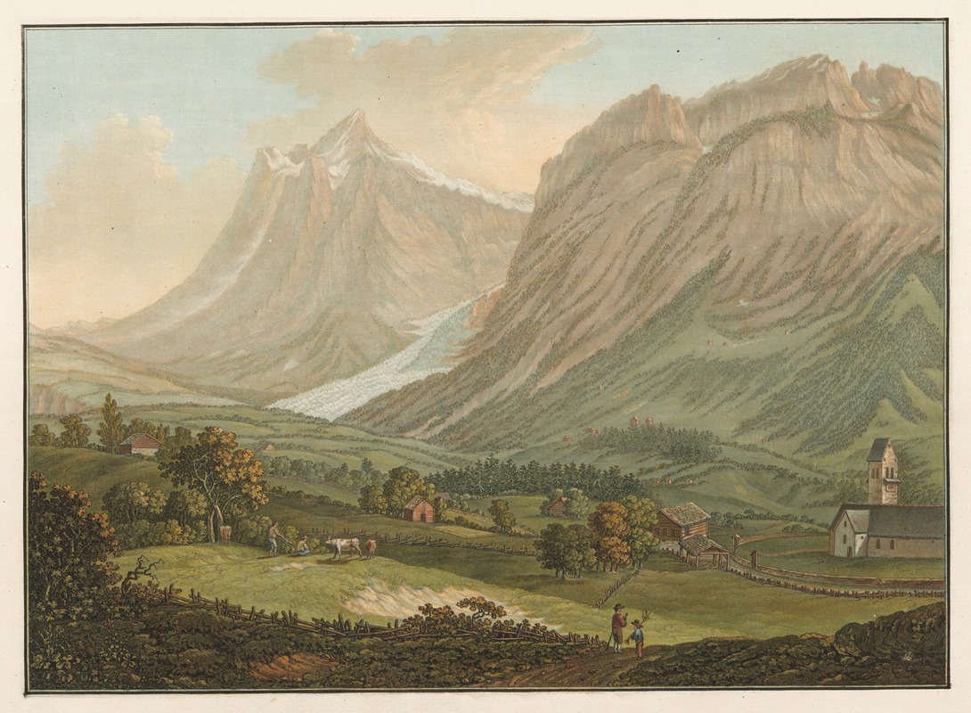 Friedrich Rosenberg - Glacier superieur de la Vallée du Grindelwald dans le Canton de Berne