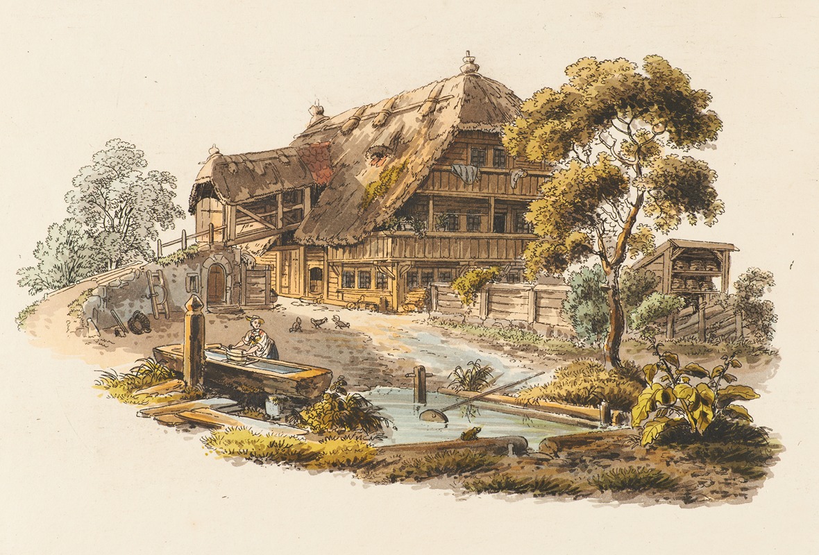 Gabriel Lory the older - Bauernhaus bei Wichtrach