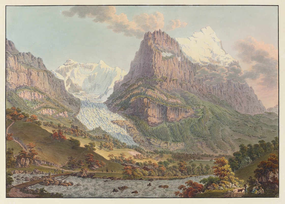 Gabriel Lory the older - Le Glacier inferieur du Grindelwald & le Mont Eiger