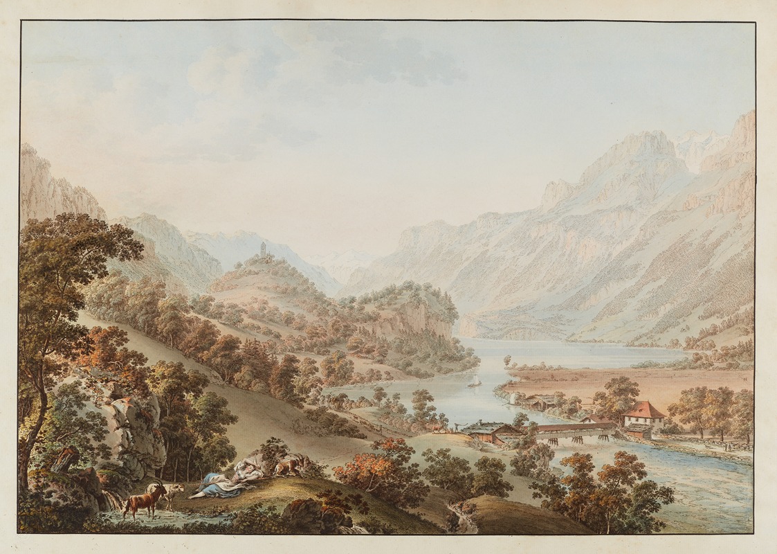 Gabriel Lory the older - Sortie de l’Aar du Lac de Brienz