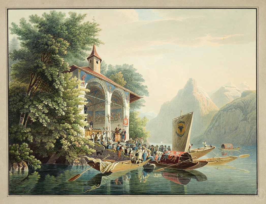 Gabriel Lory the Younger - La Chapelle de Guillaume Tell sur le Lac des Quatre Cantons