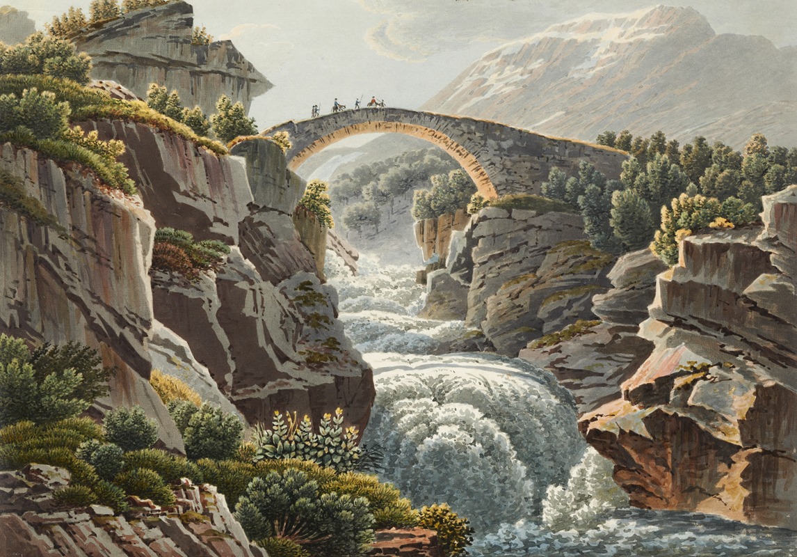 Gabriel Lory the Younger - Pont sur l’Aar au passage du Grimsel