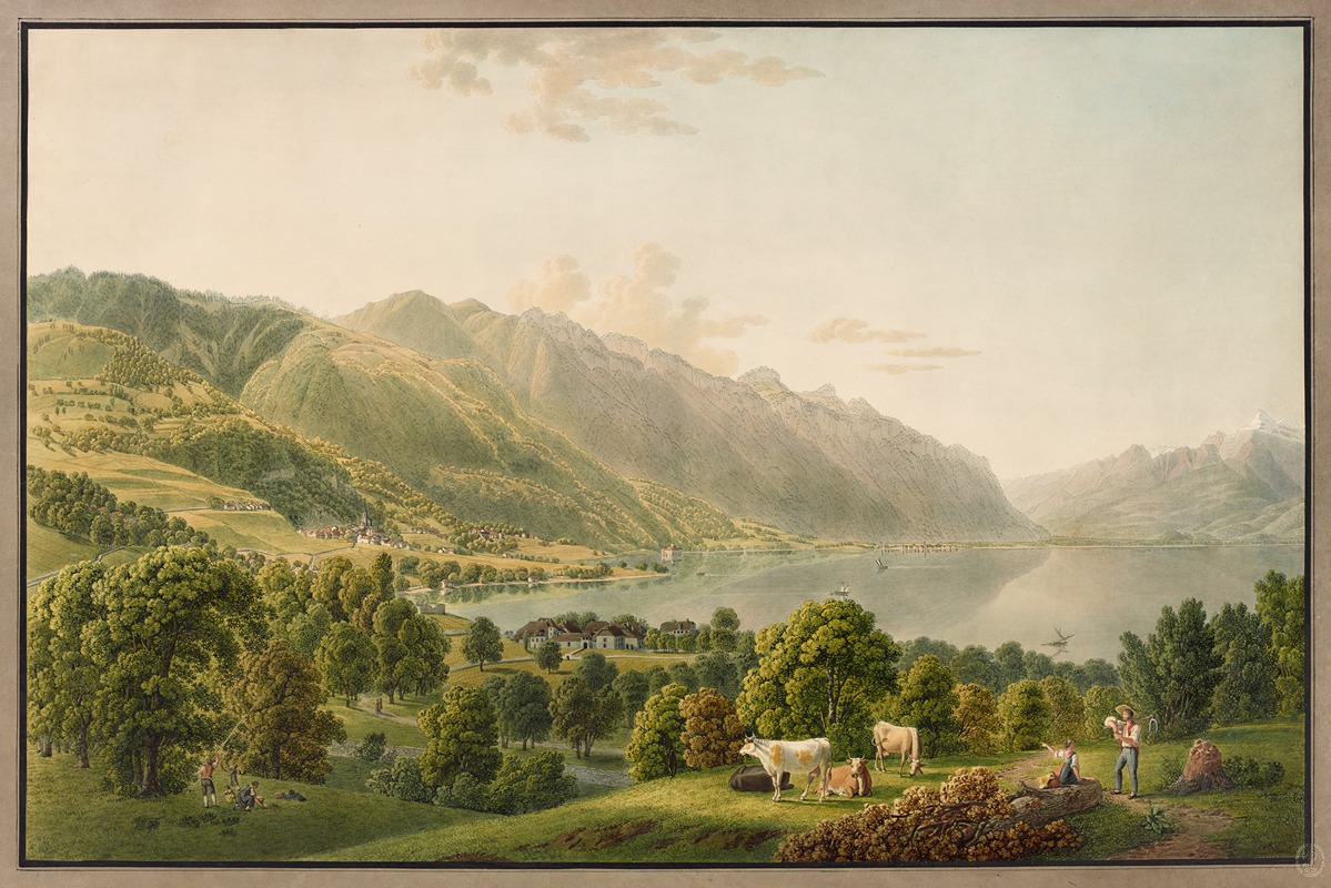 Gabriel Lory the Younger - Vue de Clarens et de l’extrémité orientale du lac de Genève