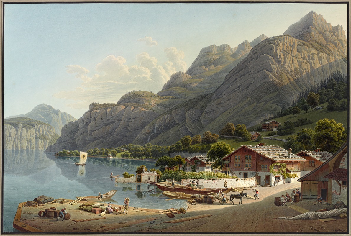 Gabriel Lory the Younger - Vue de Fluhlen, en Suisse