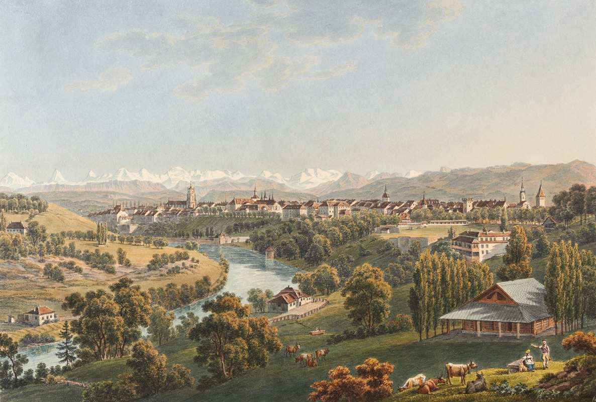 Gabriel Lory the Younger - Vue de la ville de Berne