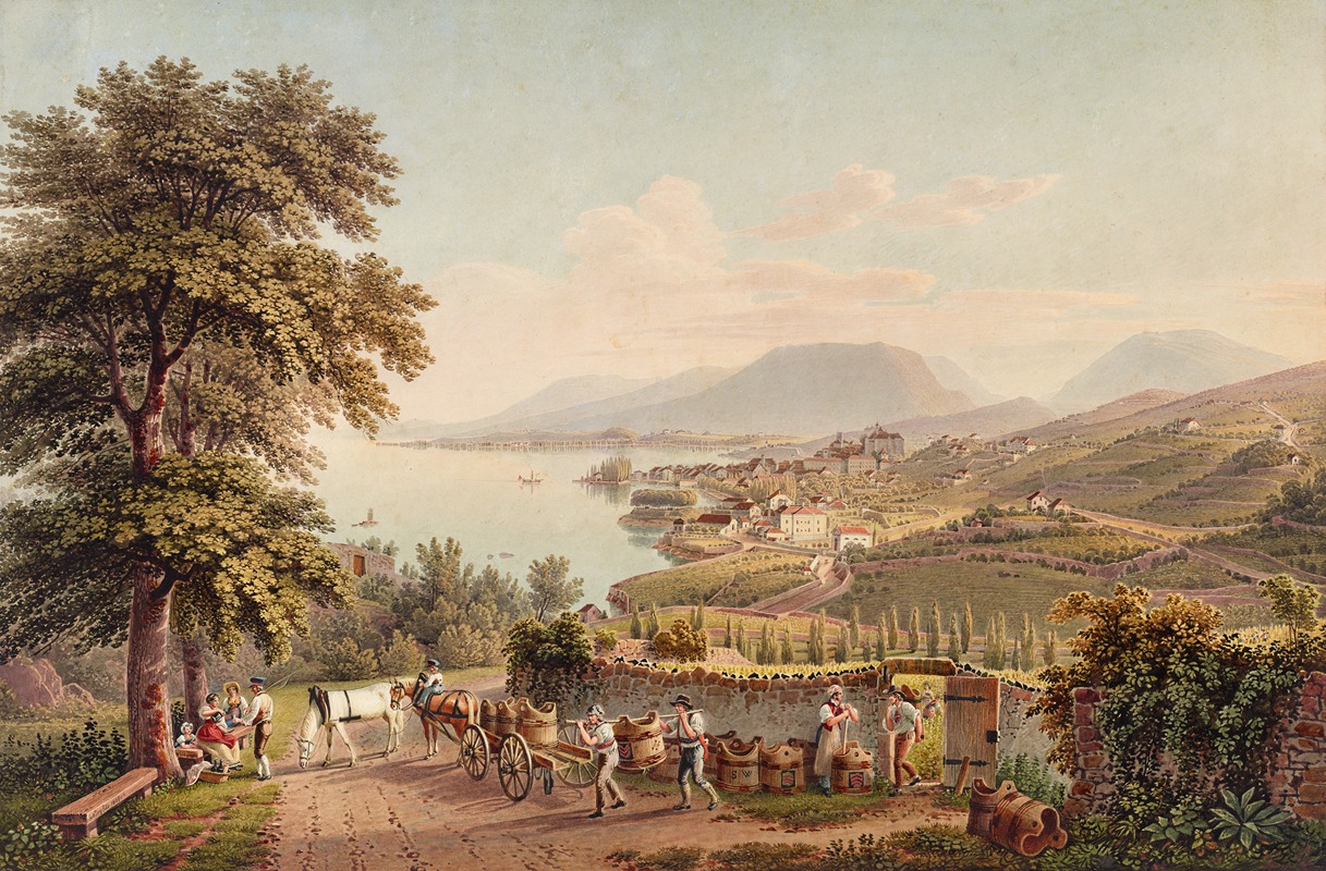 Gabriel Lory the Younger - Vue de la Ville de Neuchatel, en Suisse