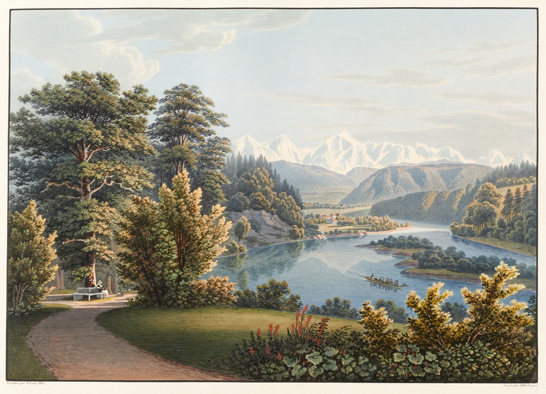 Gabriel Lory the Younger - Vue prise dans le Jardin d’Elfenau, Campagne de son Altesse Imperiale Madame la Grande Duchesse Anne de Russie