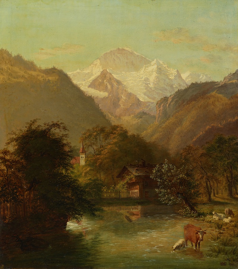 Georg Rudolf König - Die Ansicht der Jungfrau, bey Interlaken