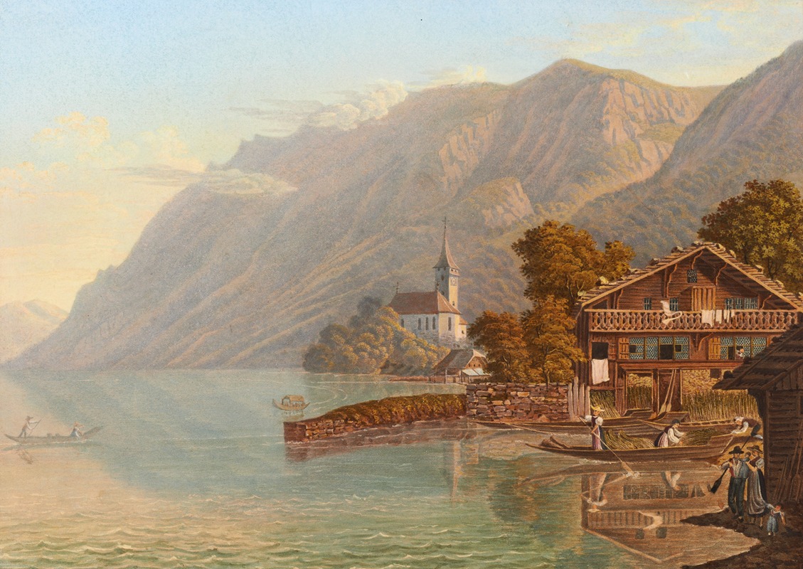 Heinrich Meichelt - Vue du Lac et du village de Brienz