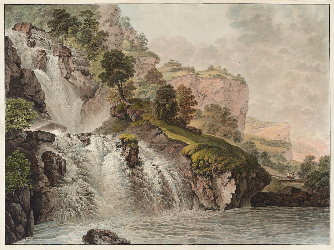 Heinrich Rieter - Derniere Cascade du Reichenbach dans la vallèe d’Oberhasli