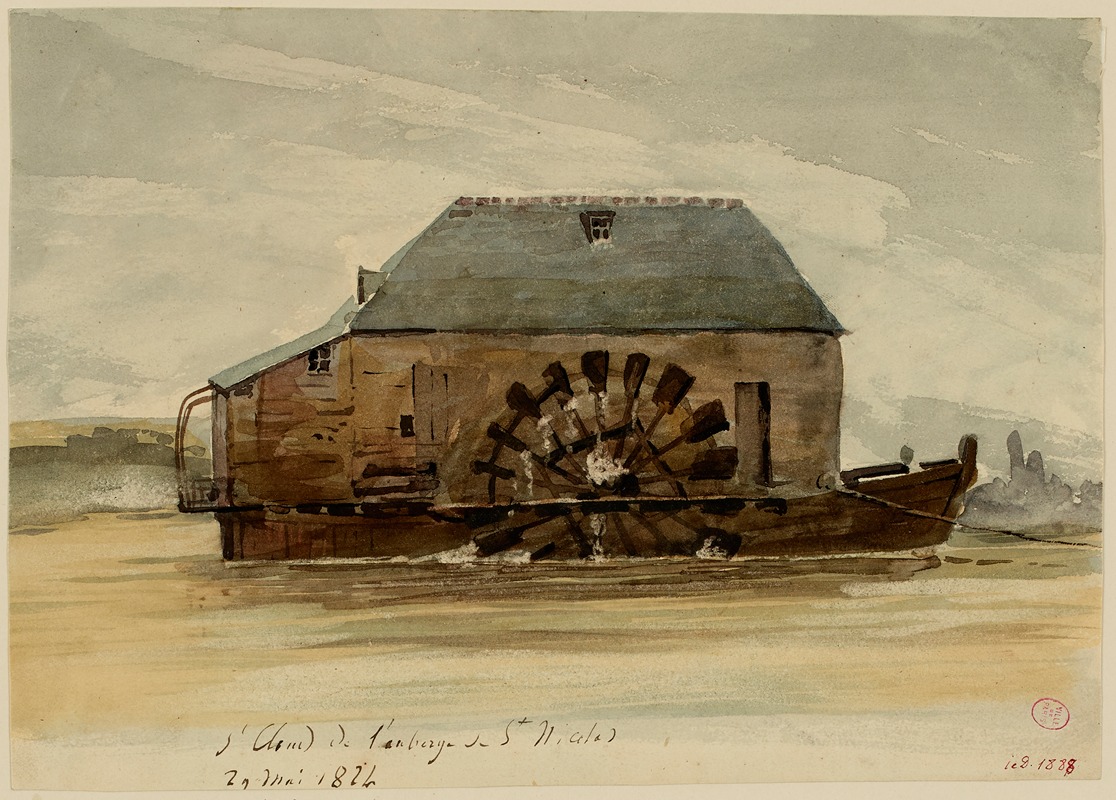 Henri Jean Baptiste Levis - Machine à eau à Saint-Cloud auberge Saint-Nicolas en 1824