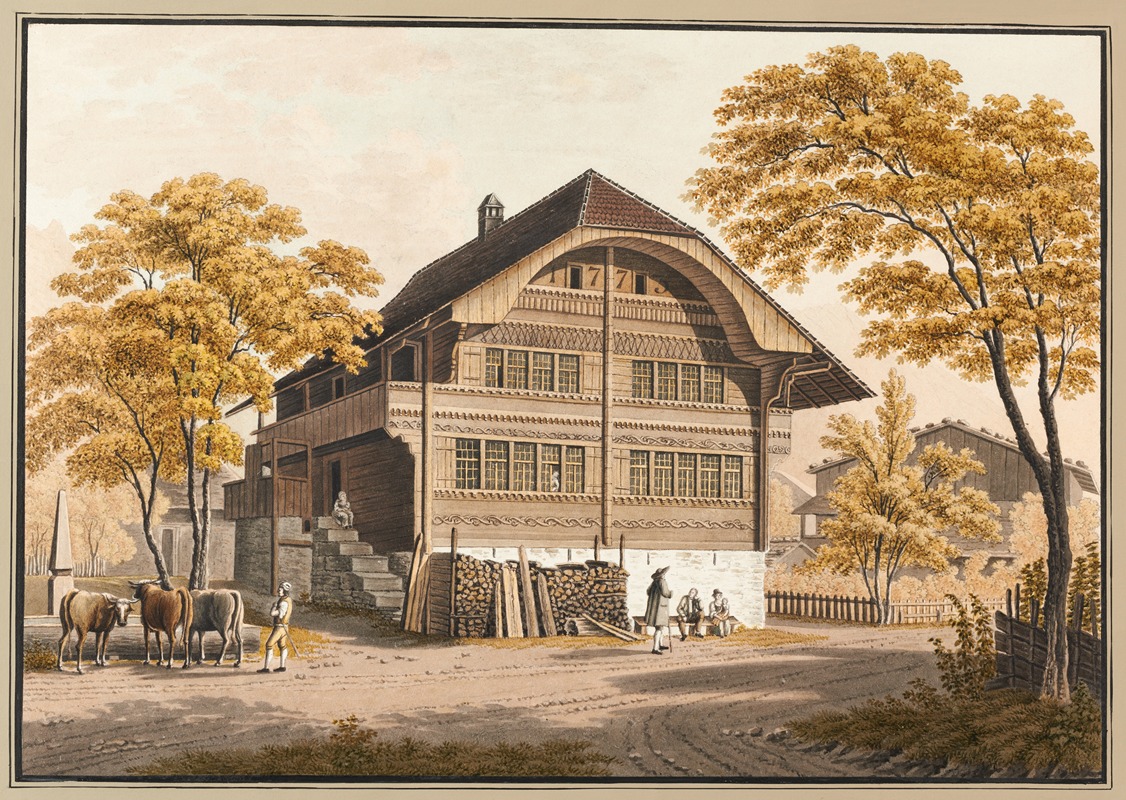 Jacques Henri Juillerat - Bauernhaus bei Interlaken