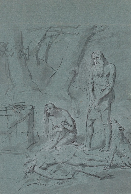 Jean Antoine Verschaeren - Adam and Eve Mourn Abel