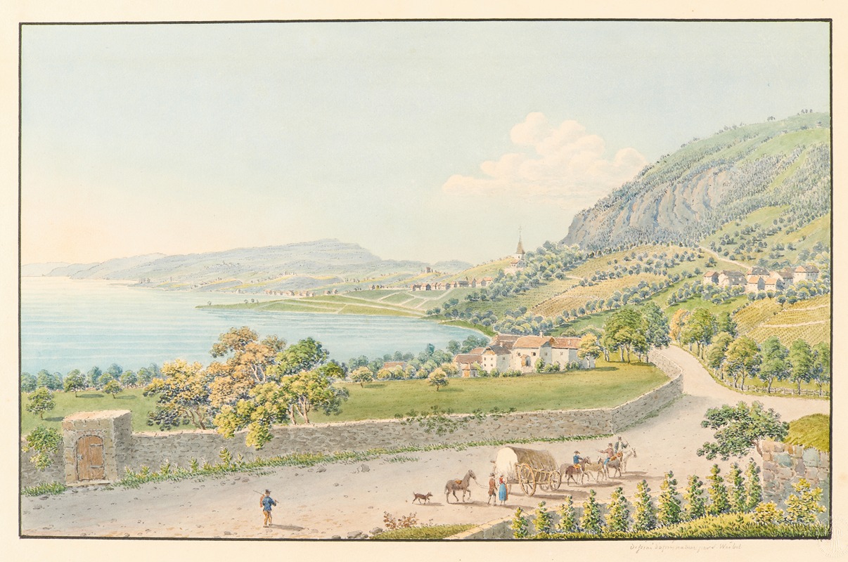 Jakob Samuel Weibel - Vue des environs de Montreux et de Clarens