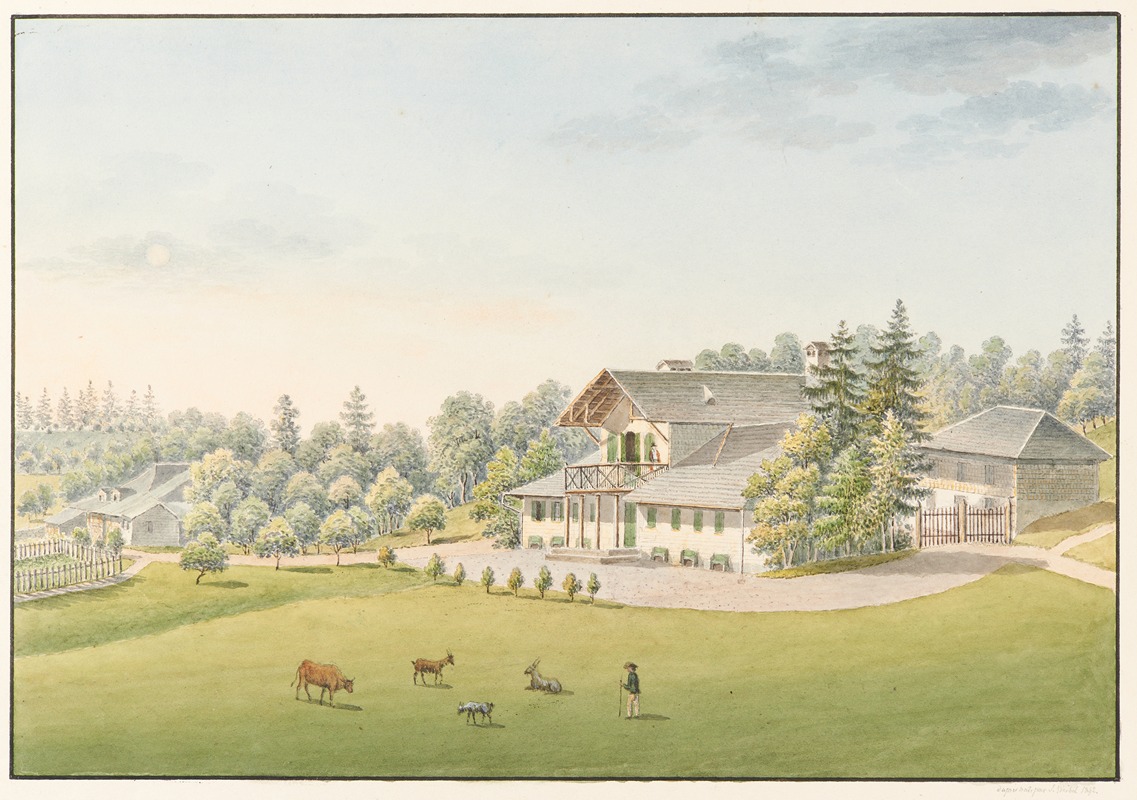 Jakob Samuel Weibel - Vue du nouveau Châlet de Vernand