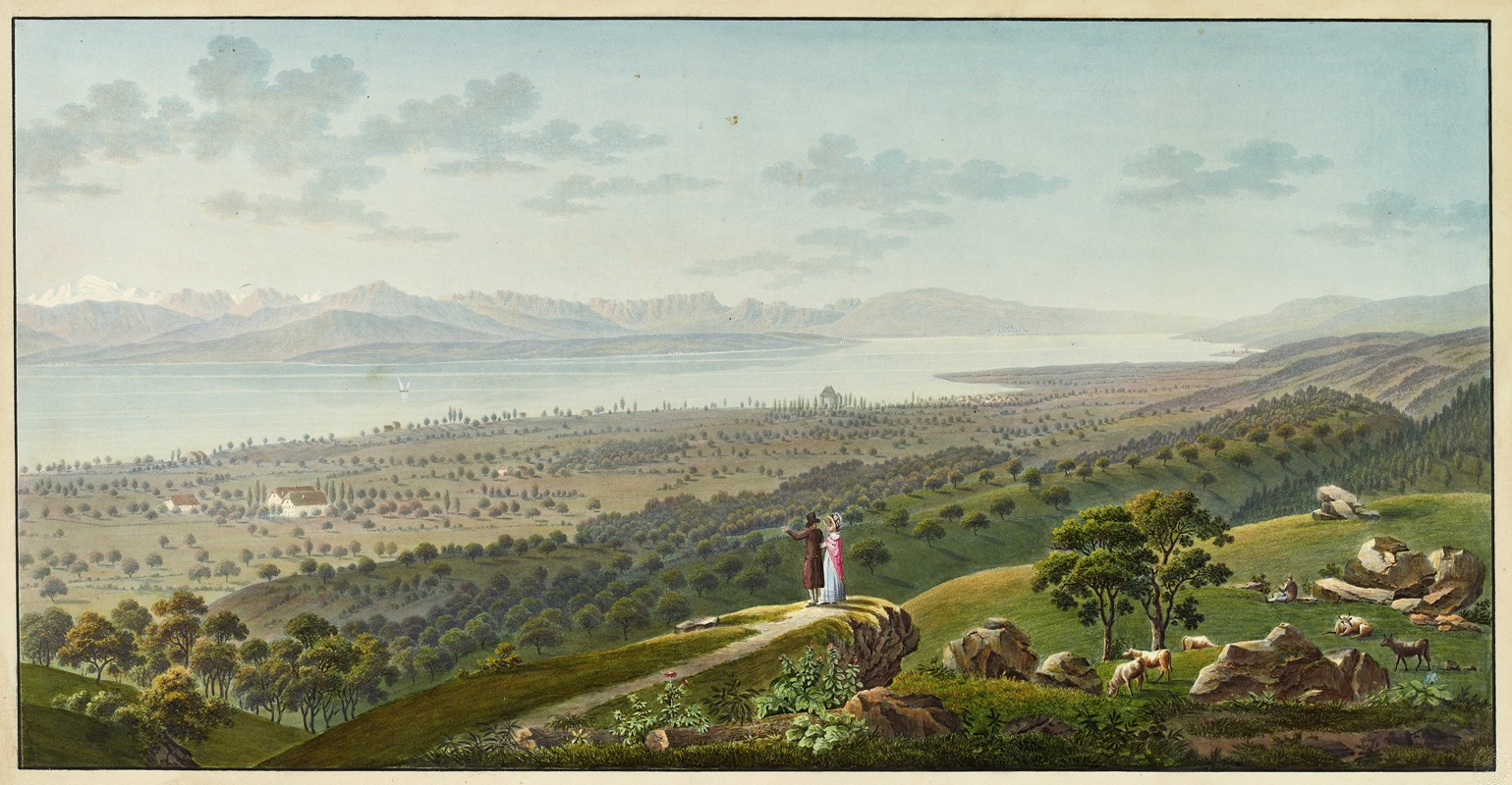 Jakob Samuel Weibel - Vue genérale du Lac de Geneve